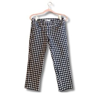 Loft black and white cropped pants